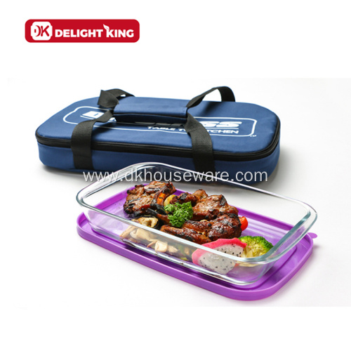 Glass Bakeware tray with Large Picnic Insulated Bag